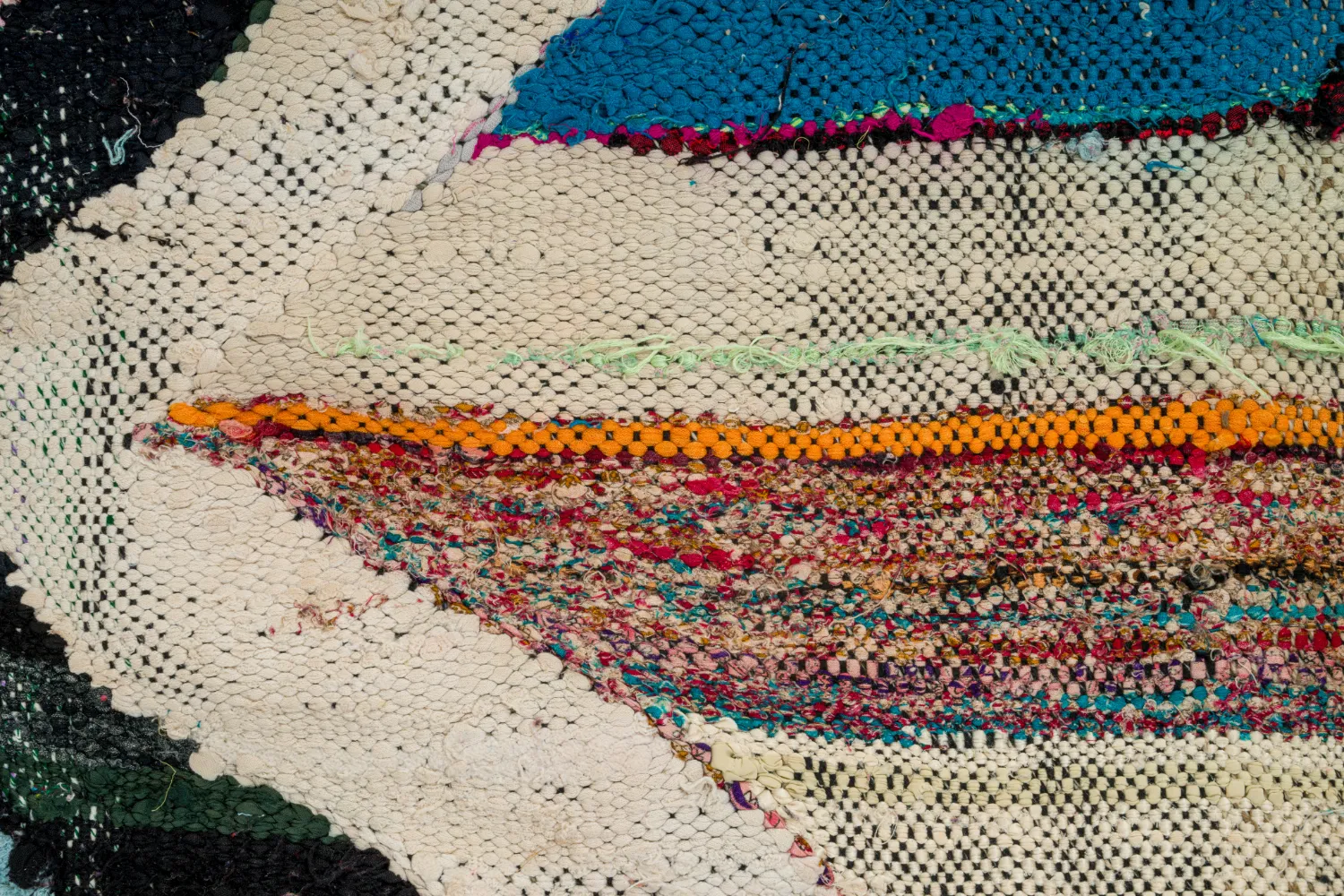 Alfombra Marroquí Bereber Boucherouite 120 x 275 cm