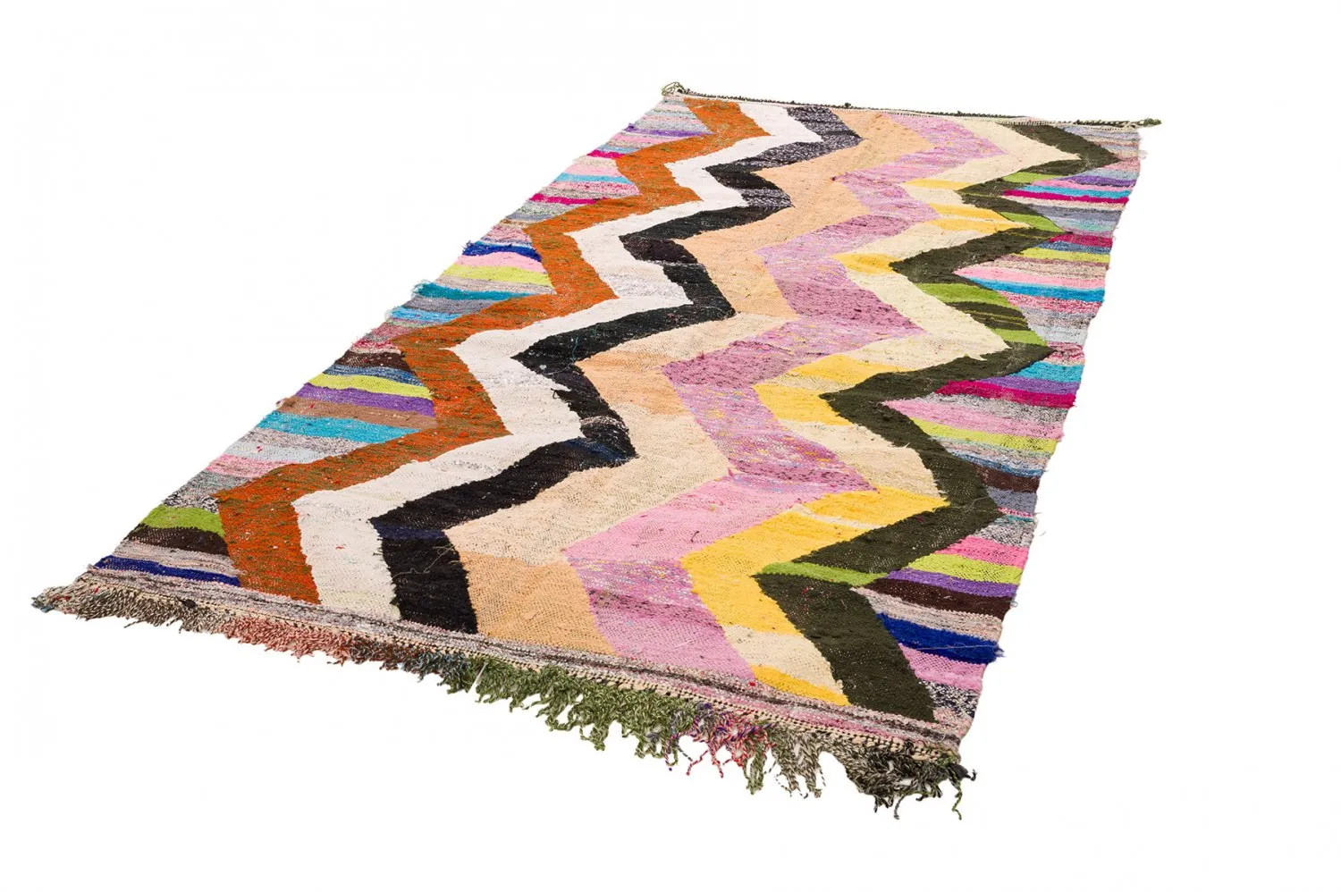 Alfombra Marroquí Bereber Boucherouite 145 x 290 cm
