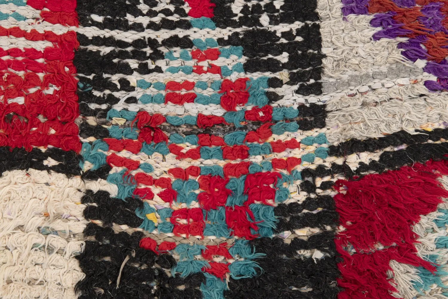 Alfombra Marroquí Bereber Boucherouite 200 x 85 cm