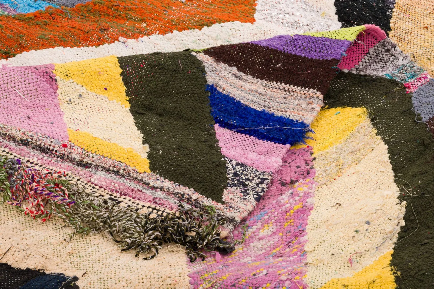 Alfombra Marroquí Bereber Boucherouite 145 x 290 cm