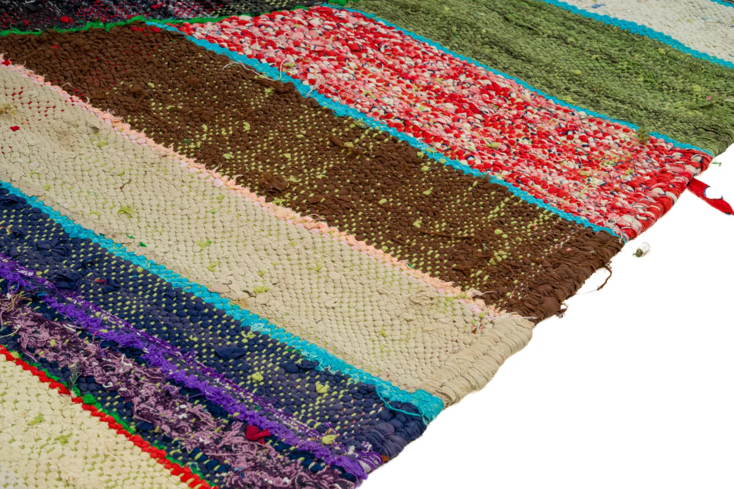 Alfombra Marroquí Bereber Boucherouite 115 x 215 cm