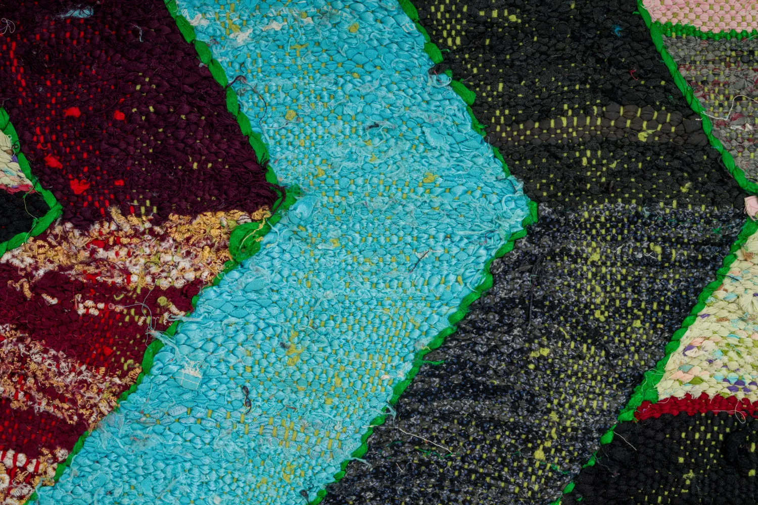 Alfombra Marroquí Bereber Boucherouite 115 x 215 cm