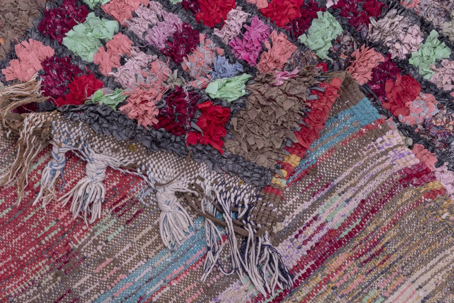 Alfombra Marroquí Bereber Boucherouite 285 x 125 cm