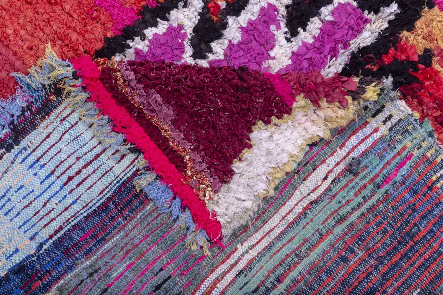 Alfombra Marroquí Bereber Boucherouite 230 x 140 cm