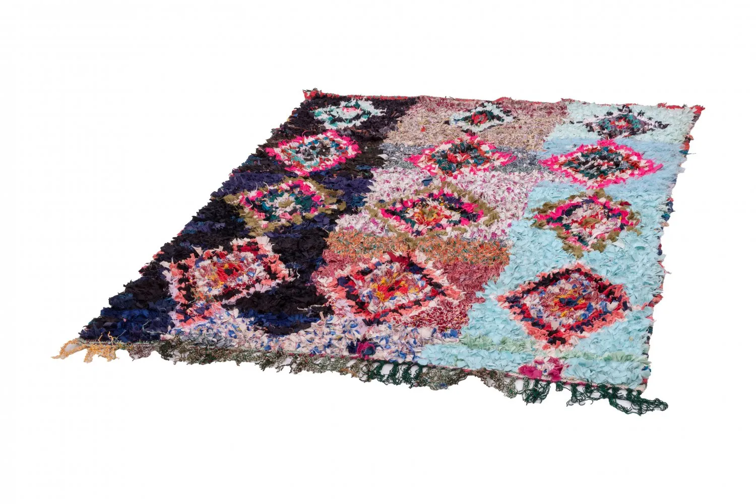 Alfombra Marroquí Bereber Boucherouite 195 x 150 cm