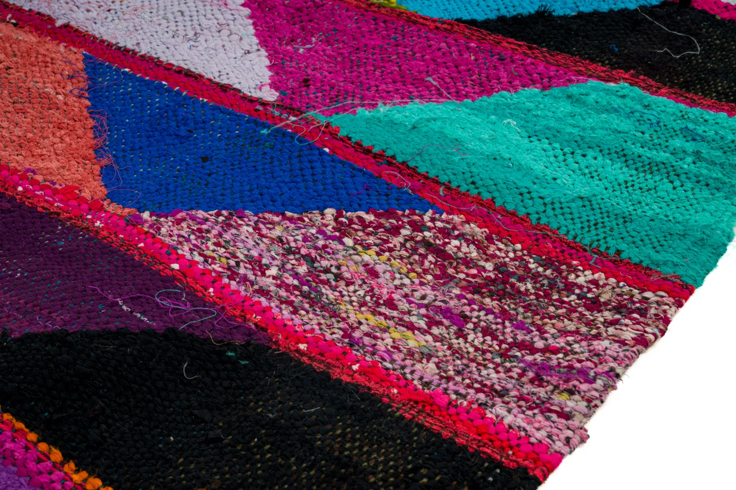 Alfombra Marroquí Bereber Boucherouite 125 x 260 cm
