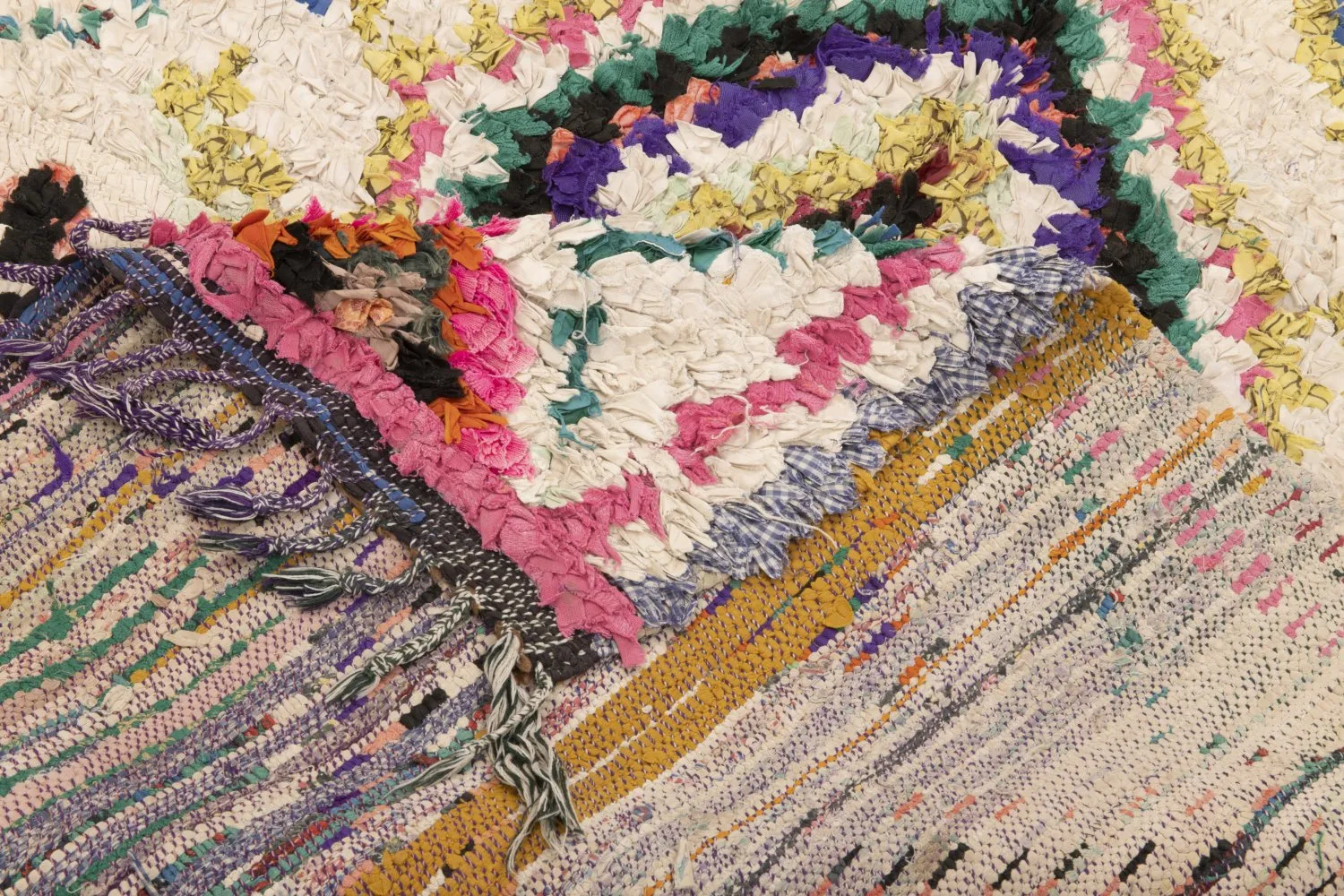 Alfombra Marroquí Bereber Boucherouite 210 x 125 cm
