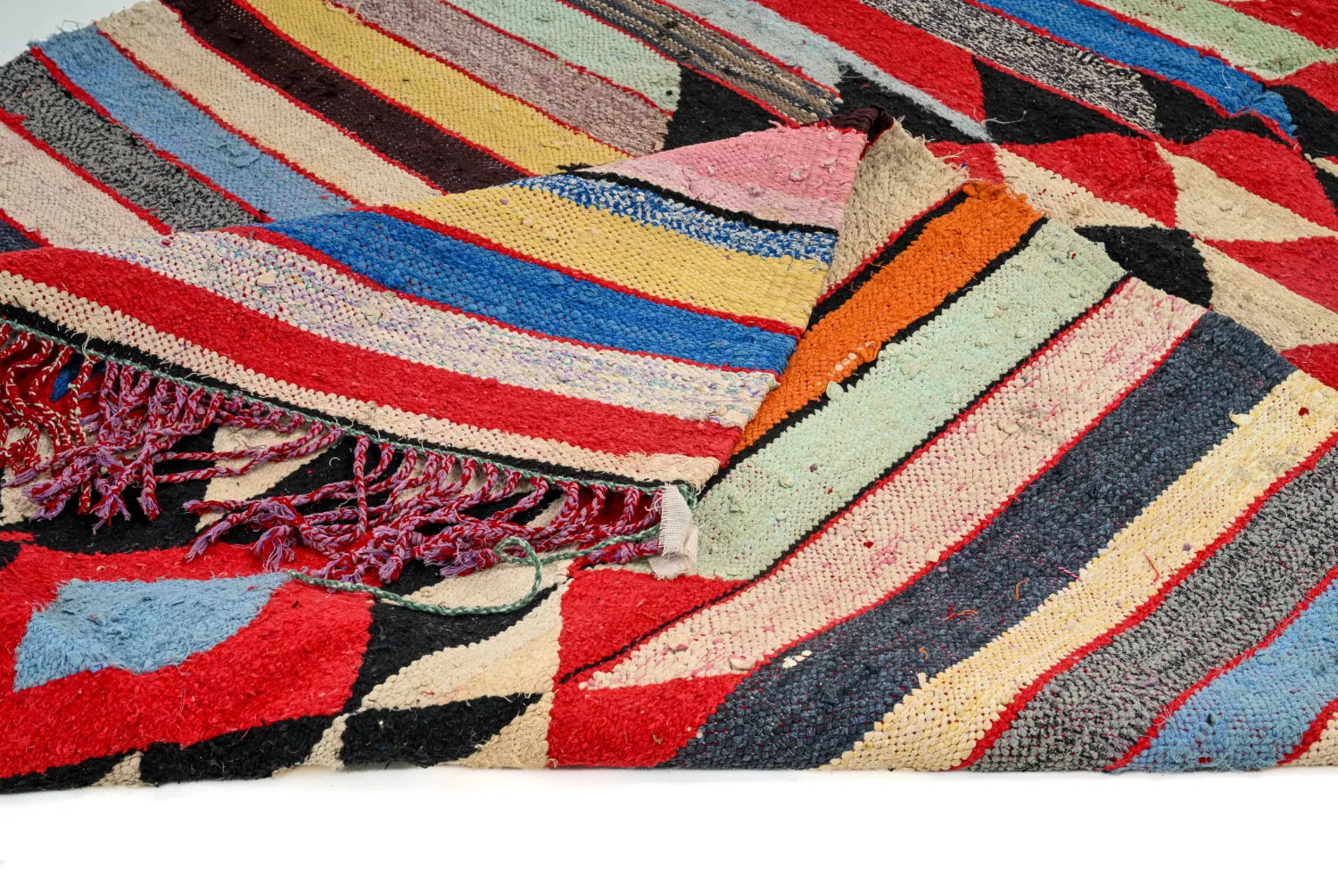 Alfombra Marroquí Bereber Boucherouite 145 x 250 cm