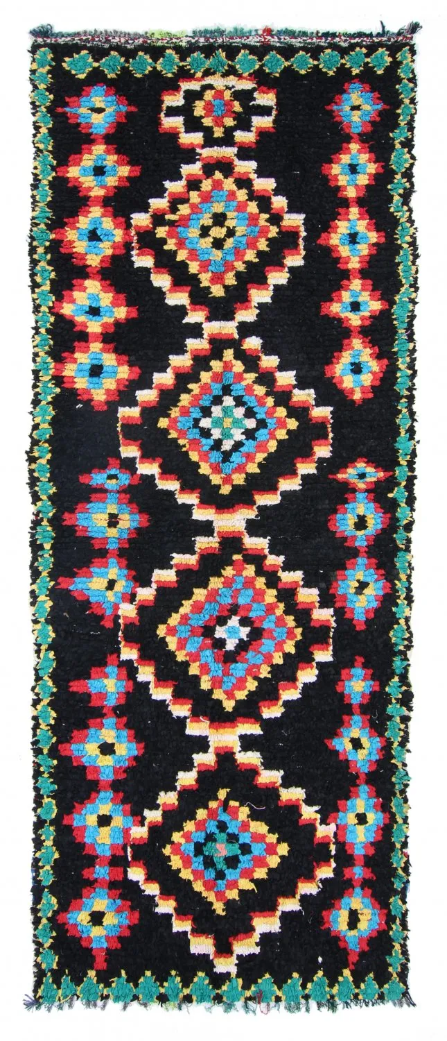 Alfombra Marroquí Bereber Boucherouite 370 x 145 cm