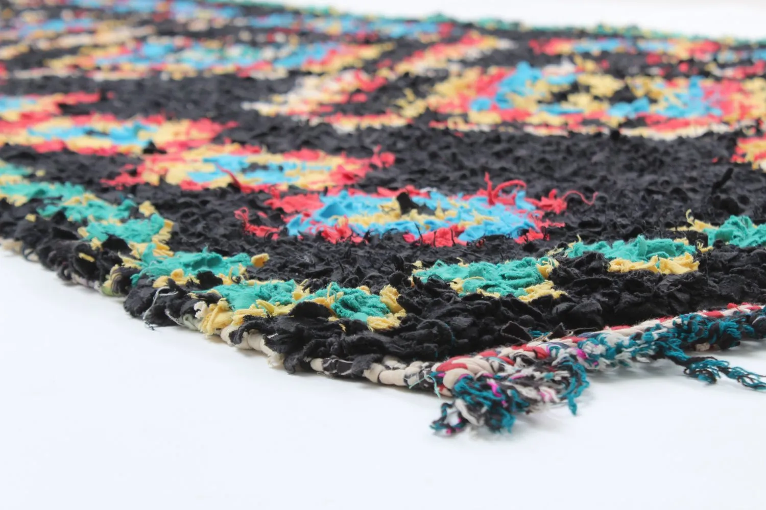 Alfombra Marroquí Bereber Boucherouite 370 x 145 cm