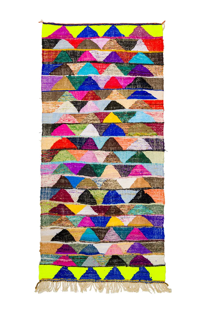 Alfombra Marroquí Bereber Boucherouite 135 x 290 cm