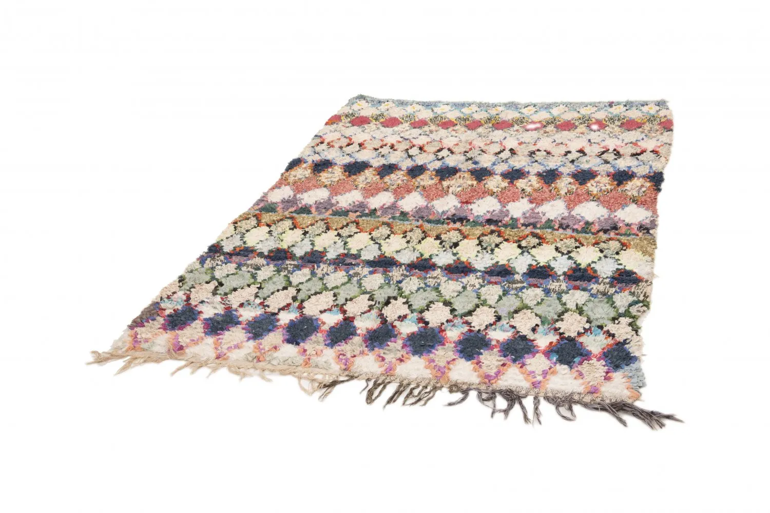 Alfombra Marroquí Bereber Boucherouite 210 x 140 cm