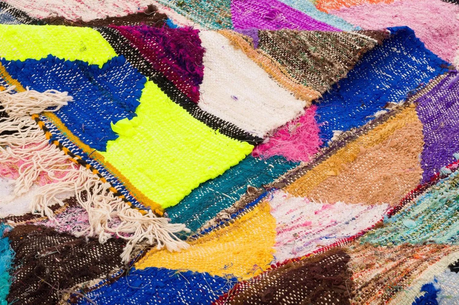 Alfombra Marroquí Bereber Boucherouite 135 x 290 cm