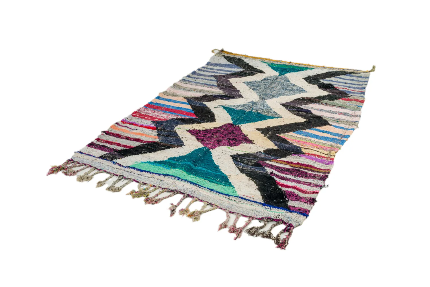 Alfombra Marroquí Bereber Boucherouite 140 x 220 cm
