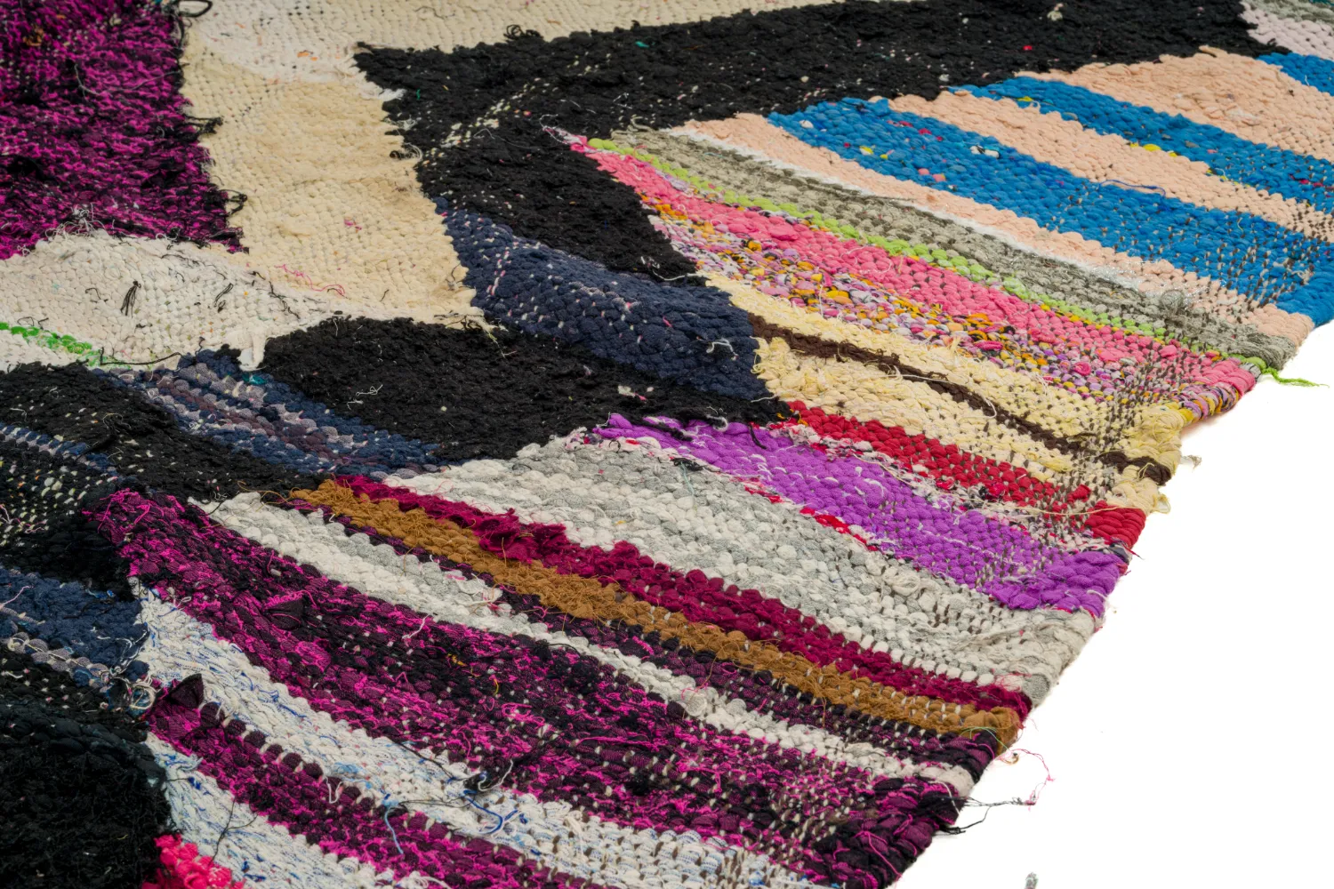 Alfombra Marroquí Bereber Boucherouite 140 x 220 cm