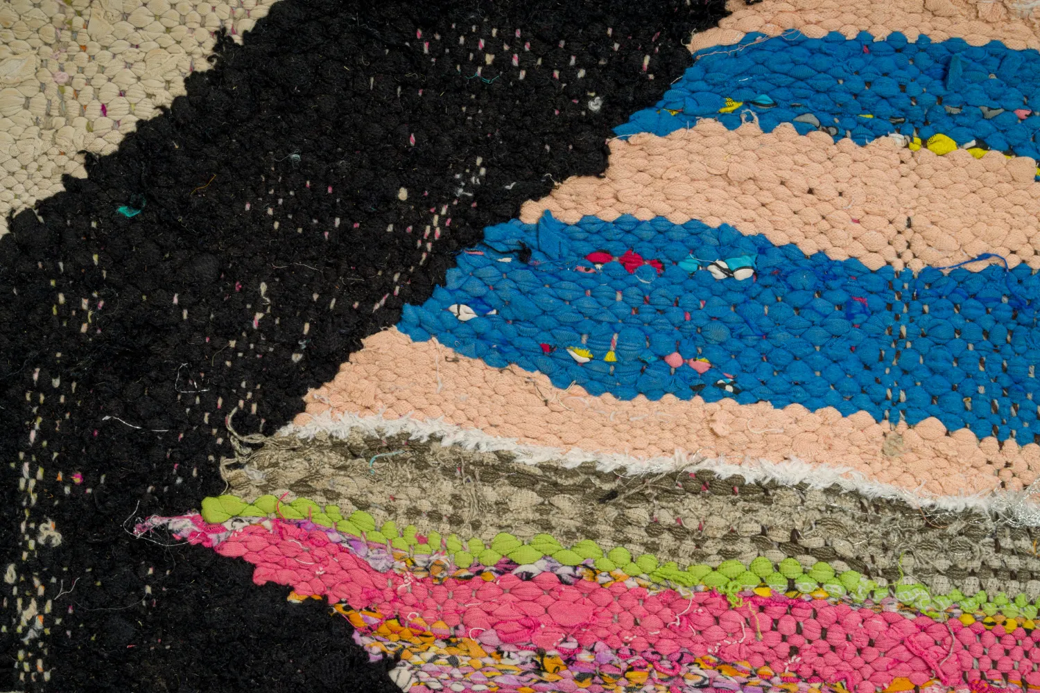 Alfombra Marroquí Bereber Boucherouite 140 x 220 cm