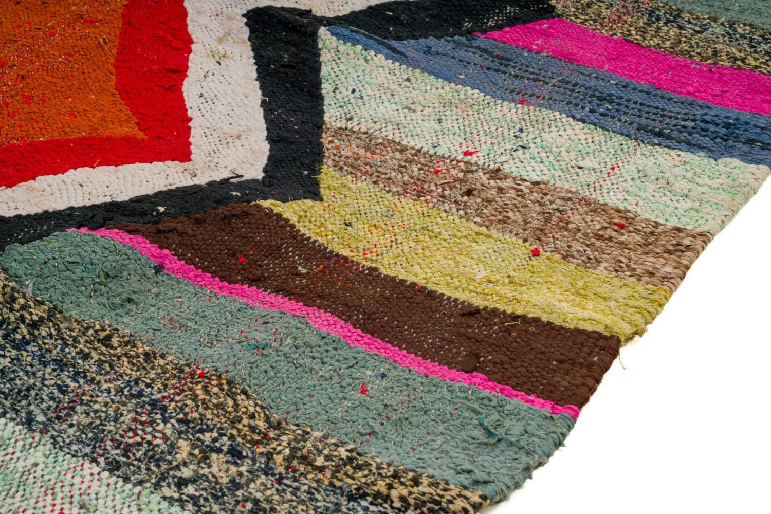 Alfombra Marroquí Bereber Boucherouite 130 x 260 cm