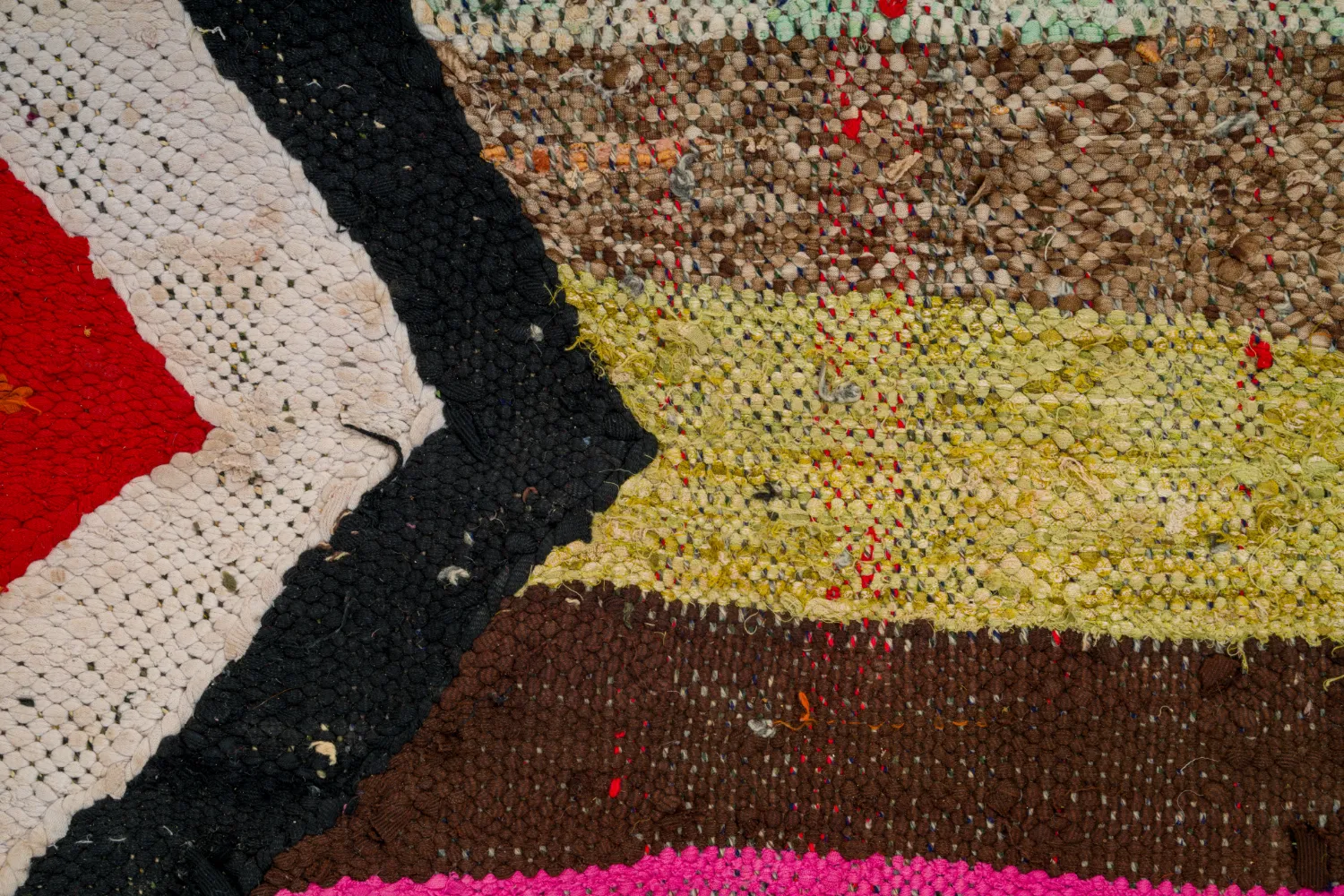 Alfombra Marroquí Bereber Boucherouite 130 x 260 cm