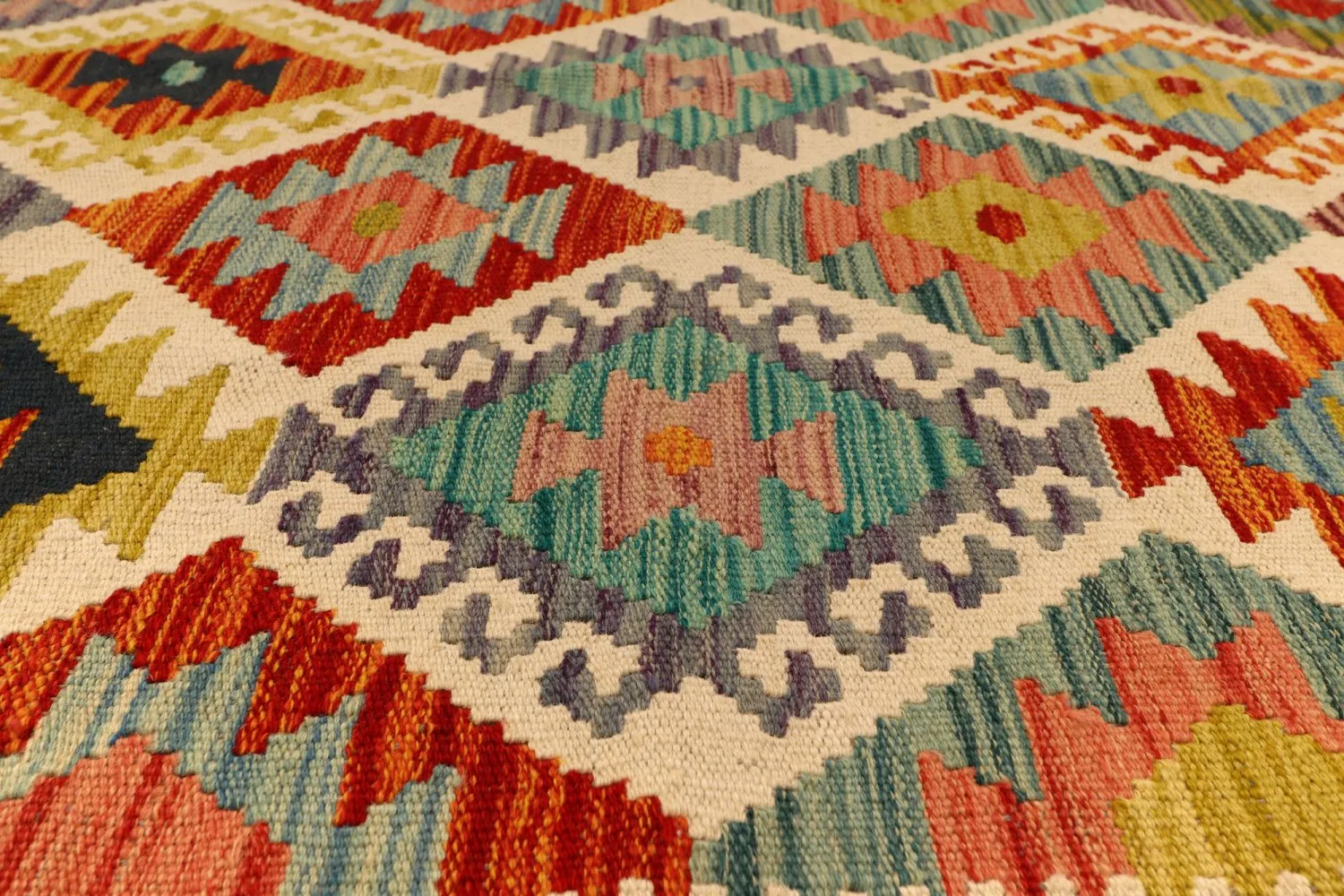 Alfombra kilim oriental 394 x 309 cm
