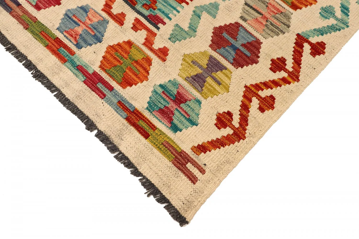 Alfombra kilim oriental 257 x 184 cm