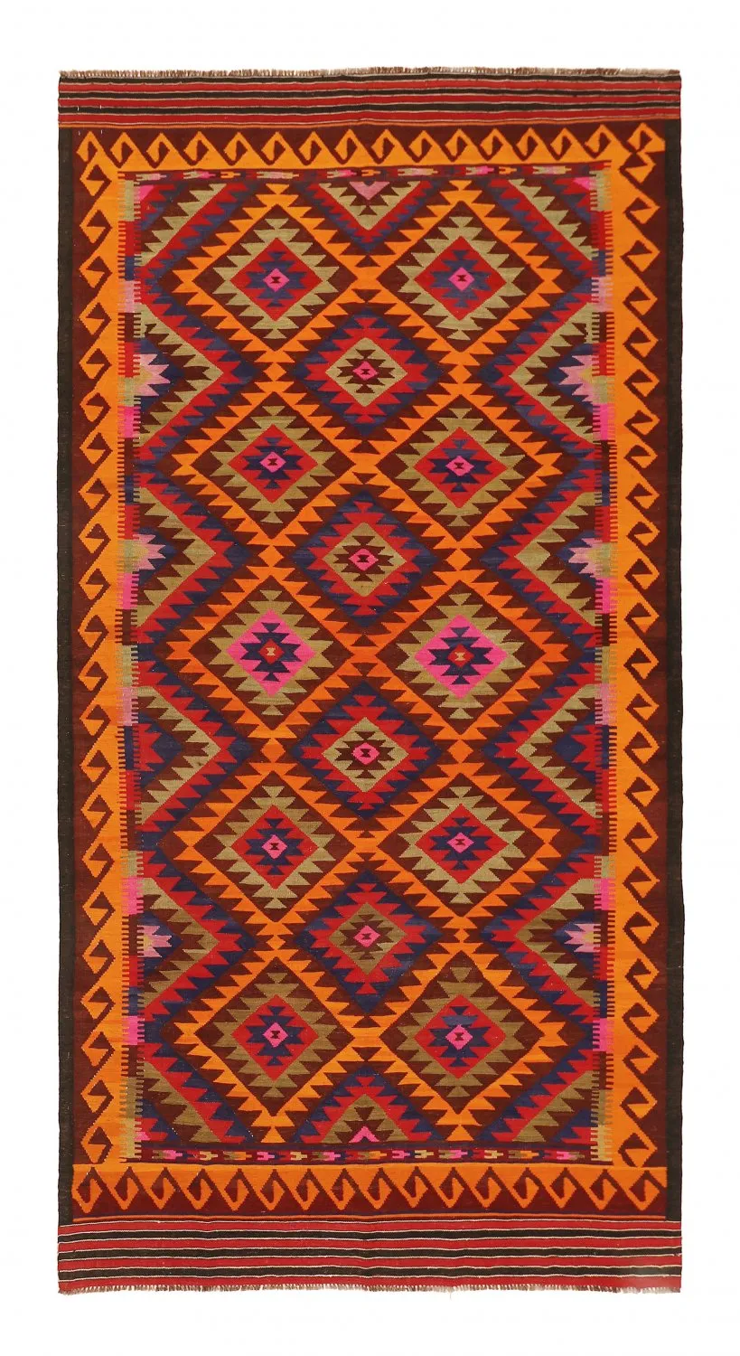 Alfombra kilim oriental 349 x 175 cm