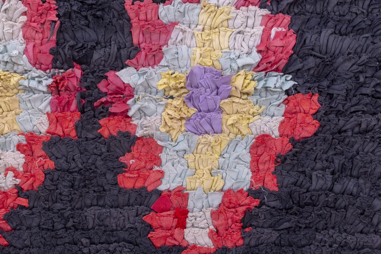 Alfombra Marroquí Bereber Boucherouite 235 x 130 cm