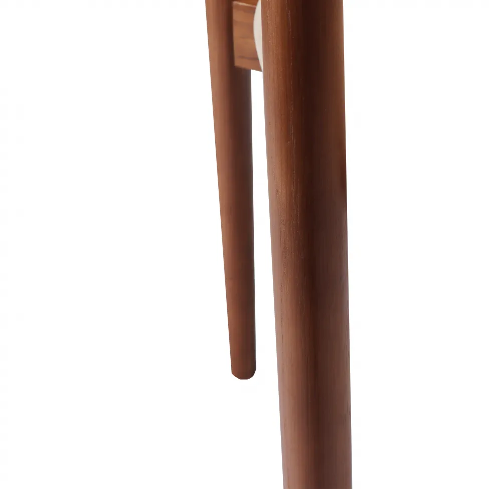 Silla - Ystad (nuez/beige) - 2 piezas