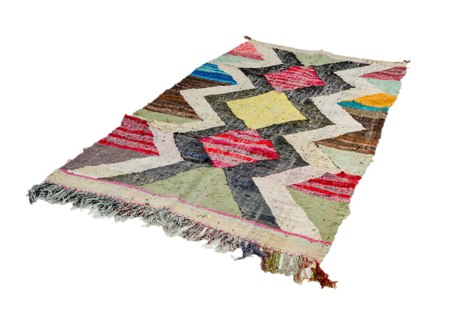 Alfombra Marroquí Bereber Boucherouite 135 x 230 cm
