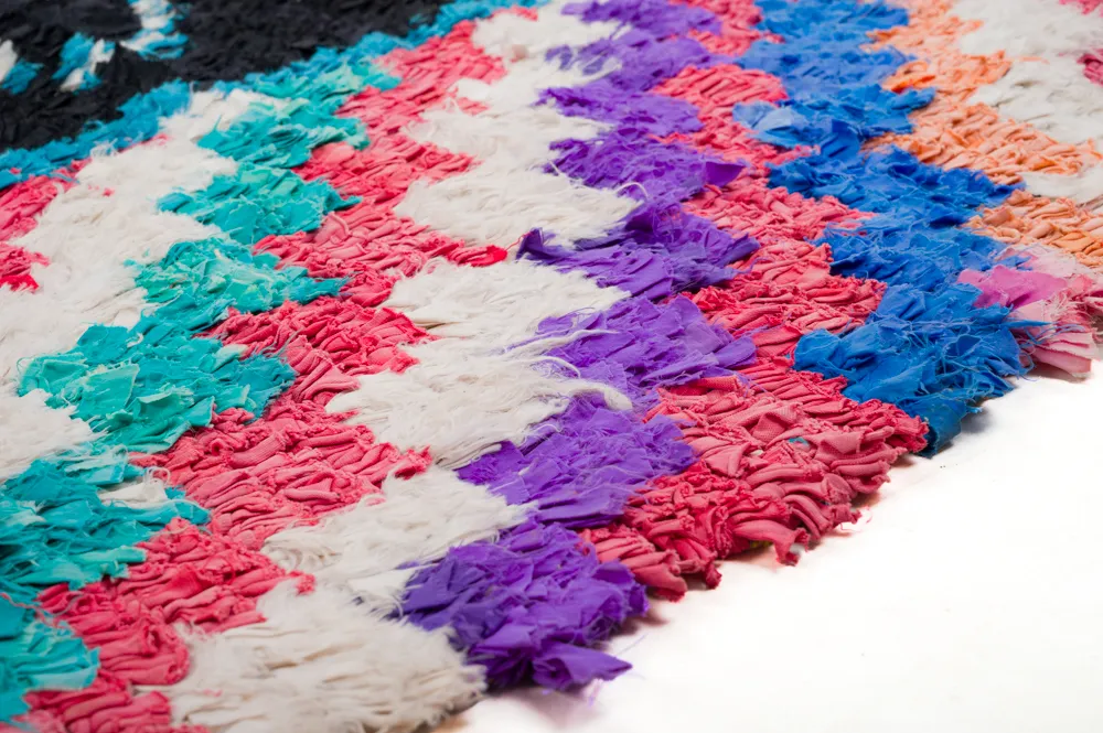 Alfombra Marroquí Bereber Boucherouite 250 x 155 cm