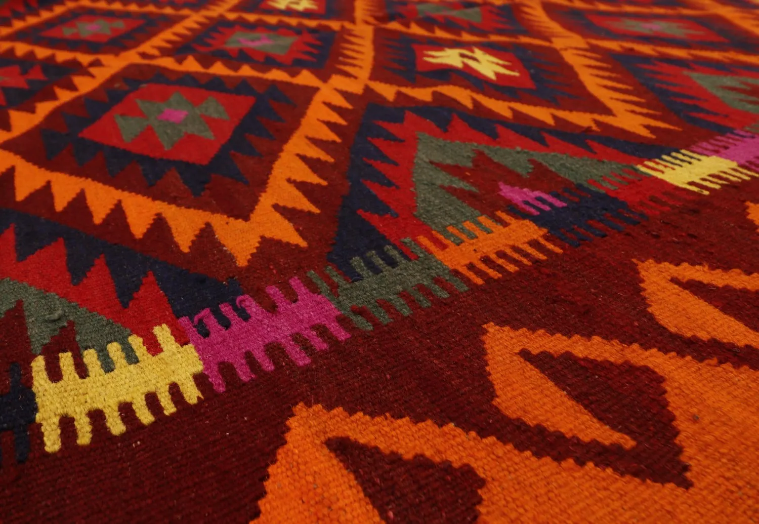 Alfombra kilim oriental 398 x 157 cm