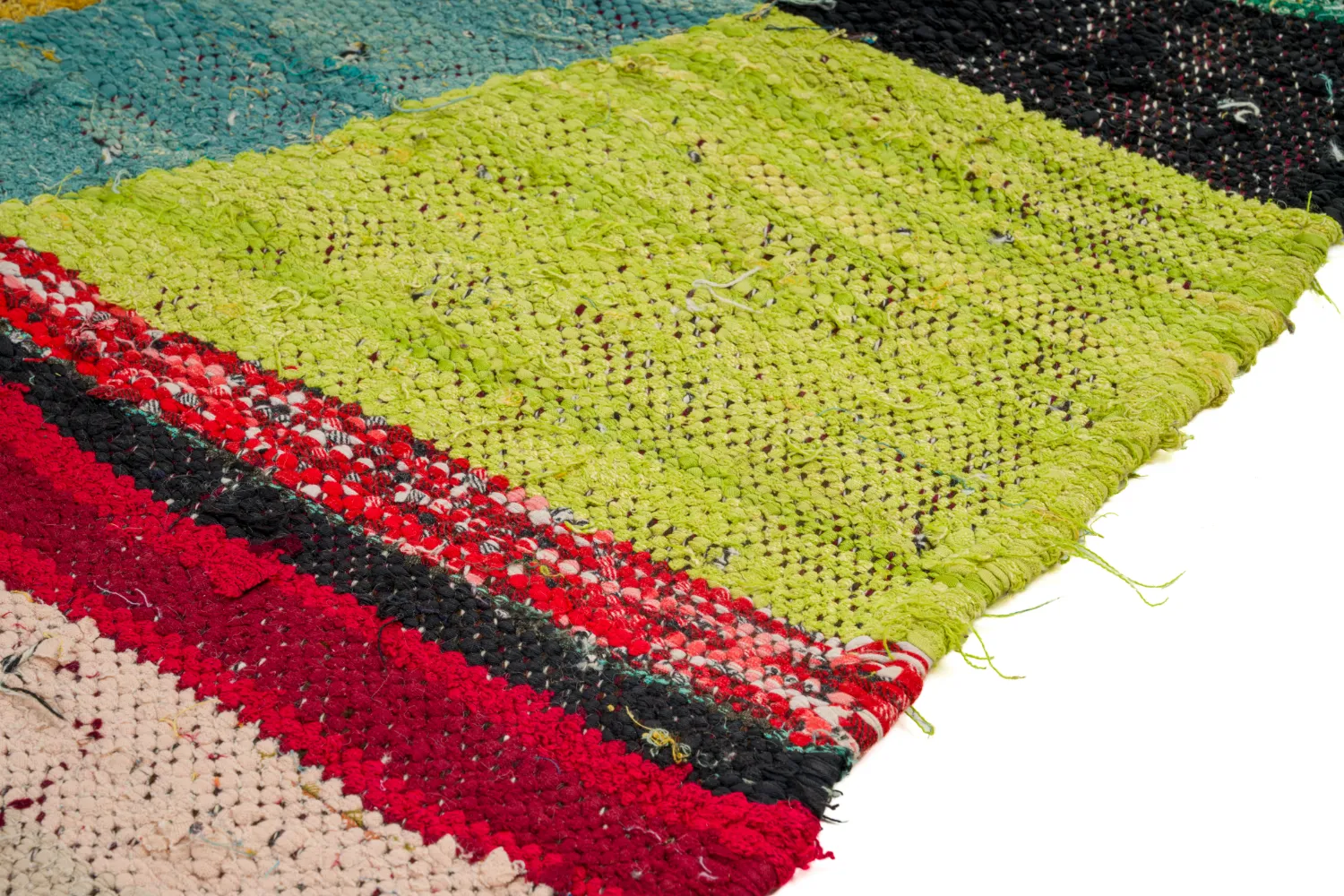 Alfombra Marroquí Bereber Boucherouite 125 x 230 cm