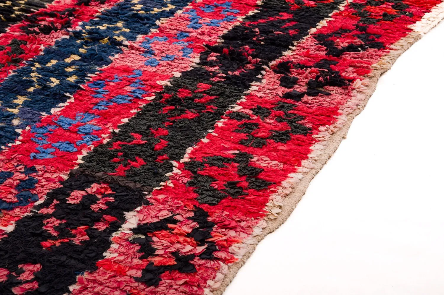 Alfombra Marroquí Bereber Boucherouite 135 x 205 cm