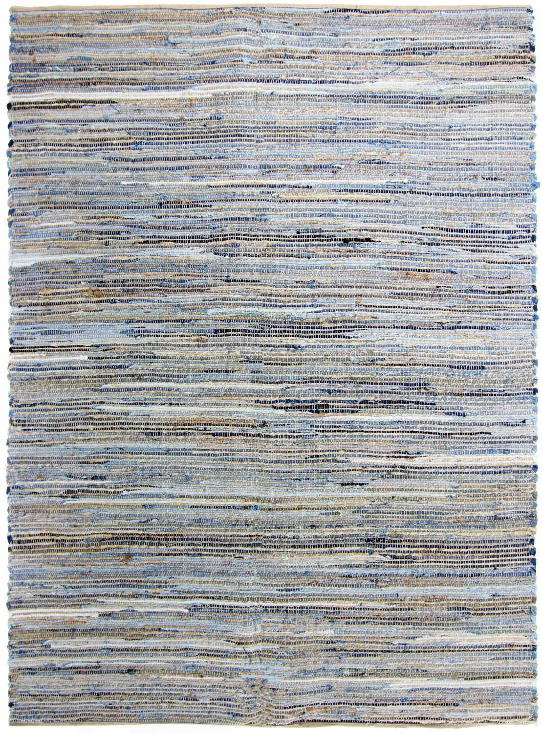 Alfombra de algodón - Darsi (azul/beige)