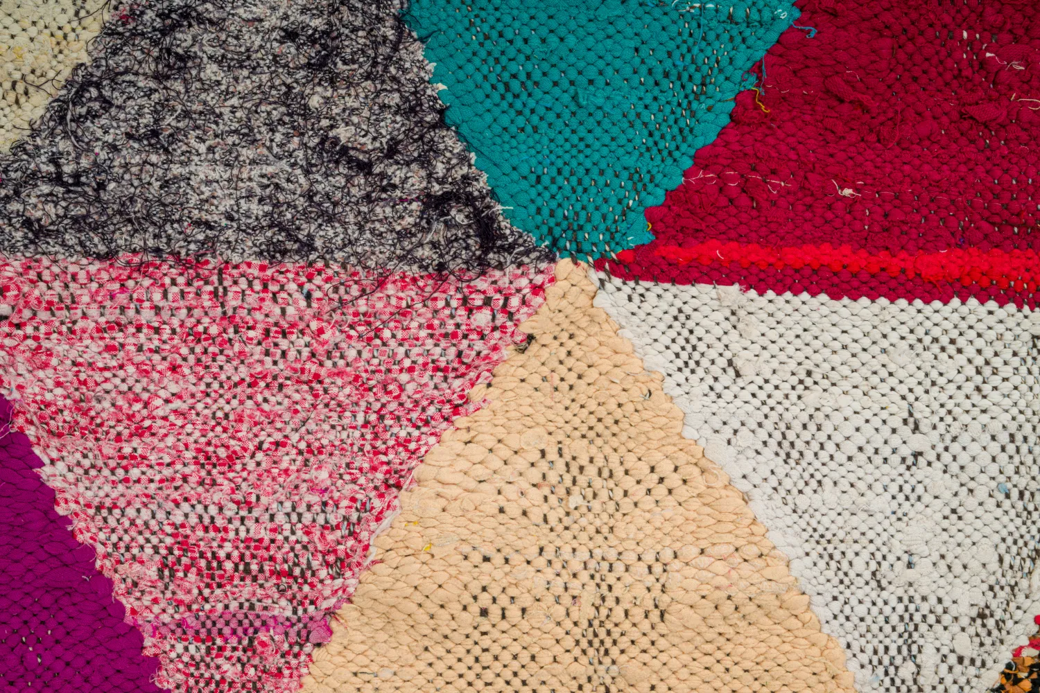 Alfombra Marroquí Bereber Boucherouite 130 x 280 cm