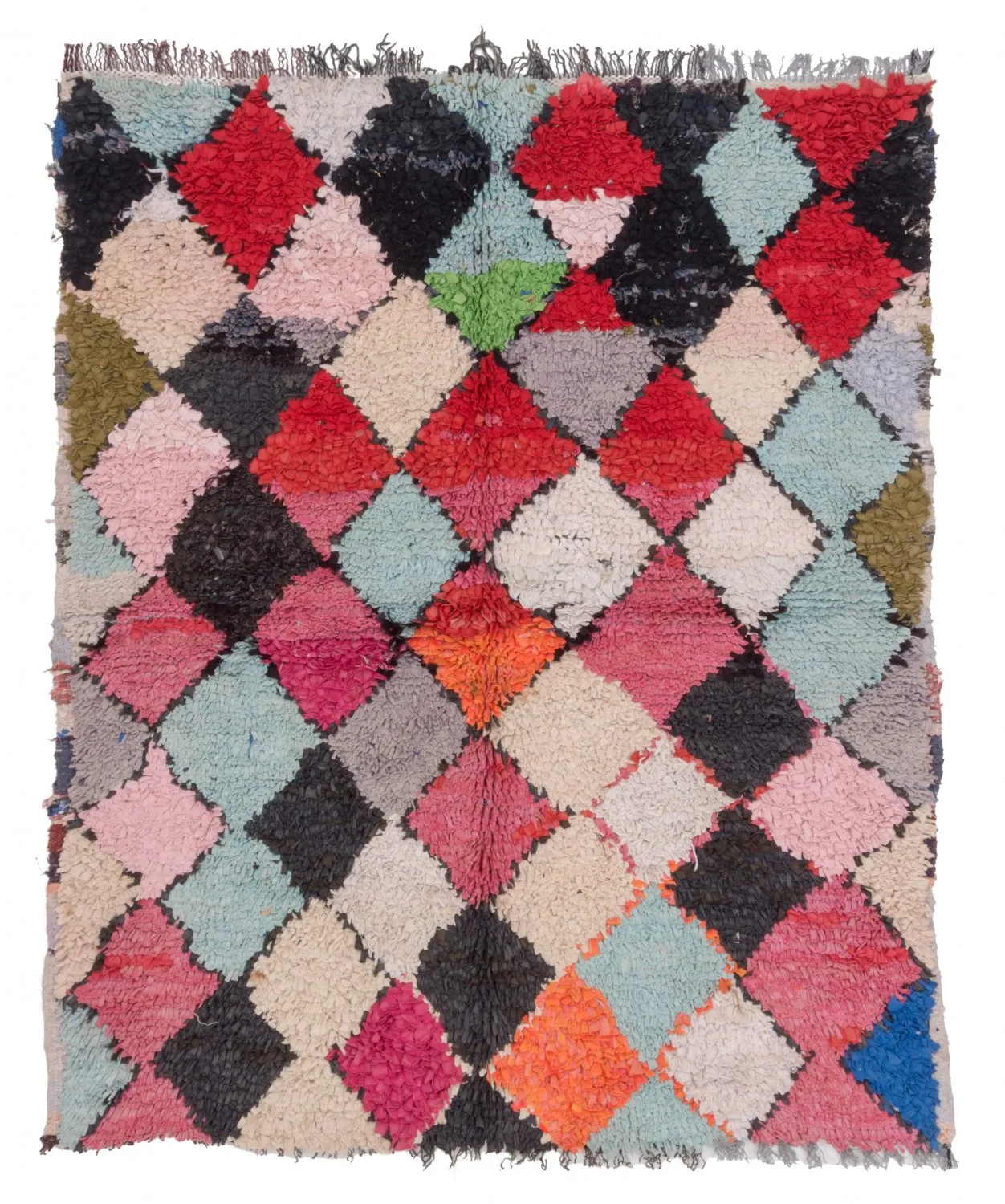 Alfombra Marroquí Bereber Boucherouite 150 x 120 cm