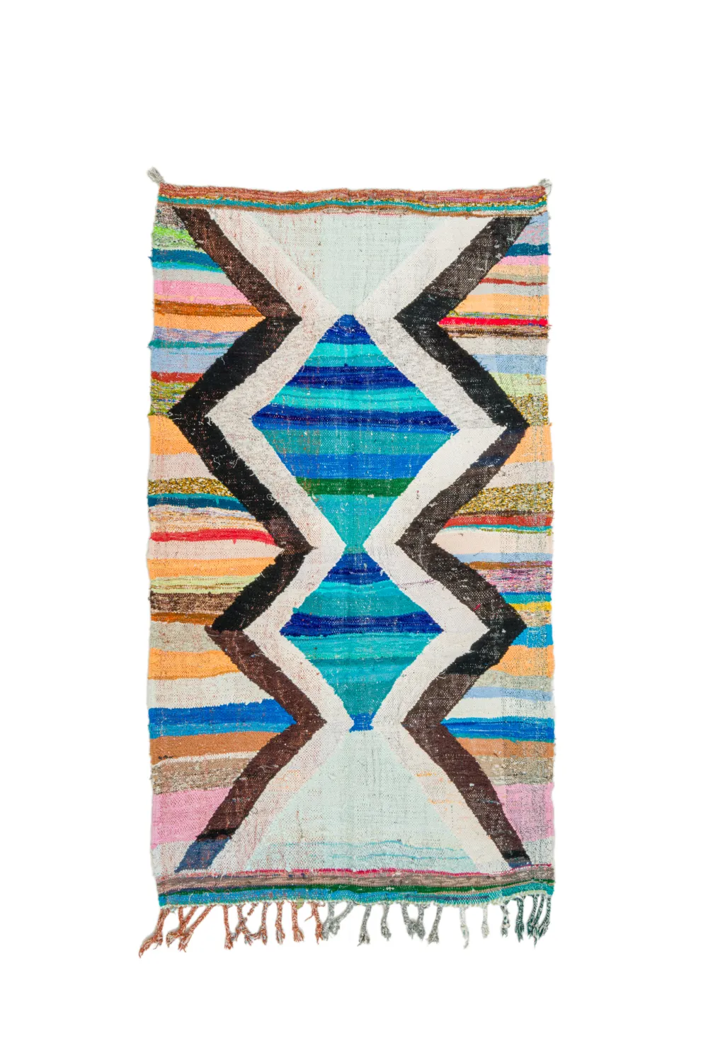 Alfombra Marroquí Bereber Boucherouite 135 x 235 cm