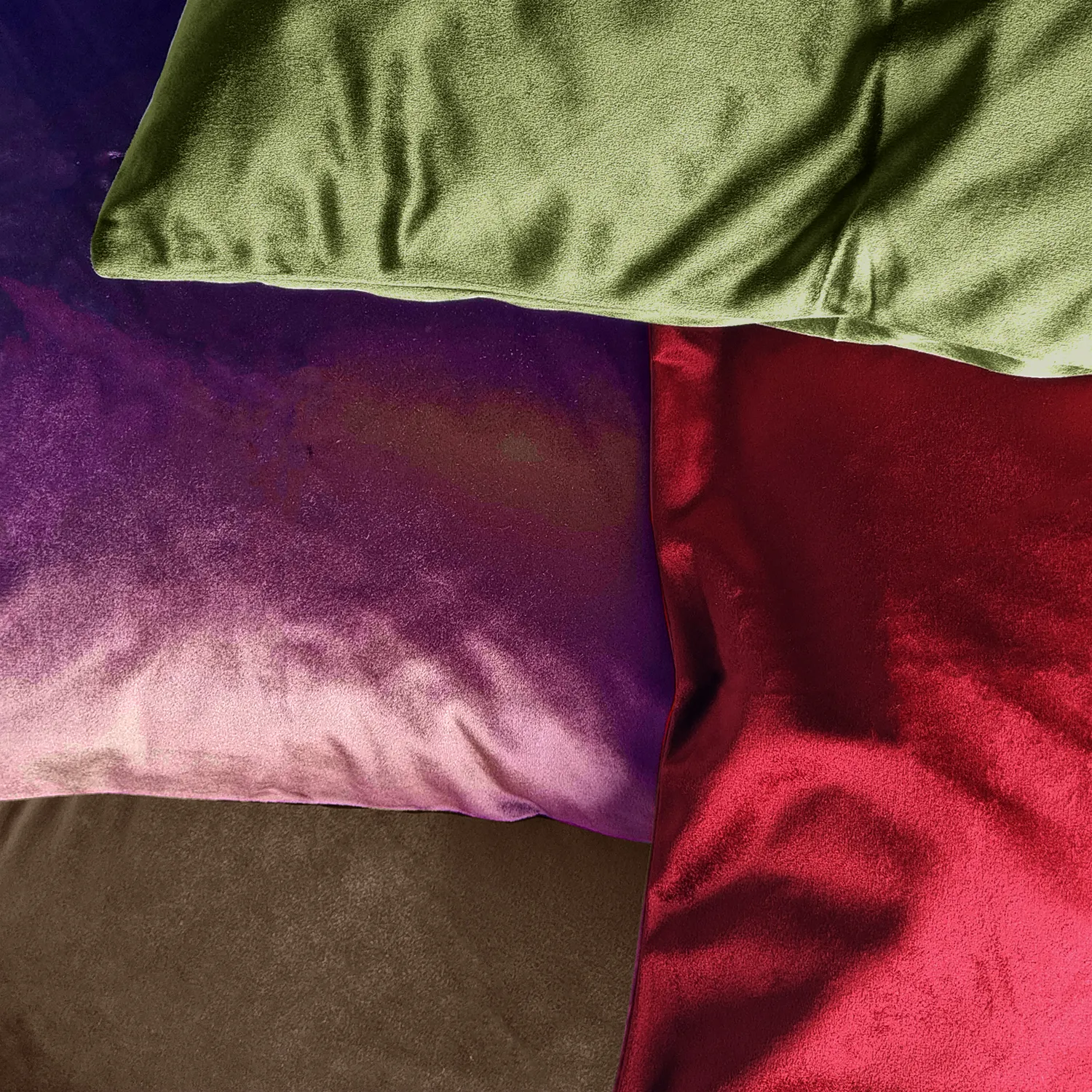 Funda de almohada - Cojines de terciopelo Marlyn (rojo)