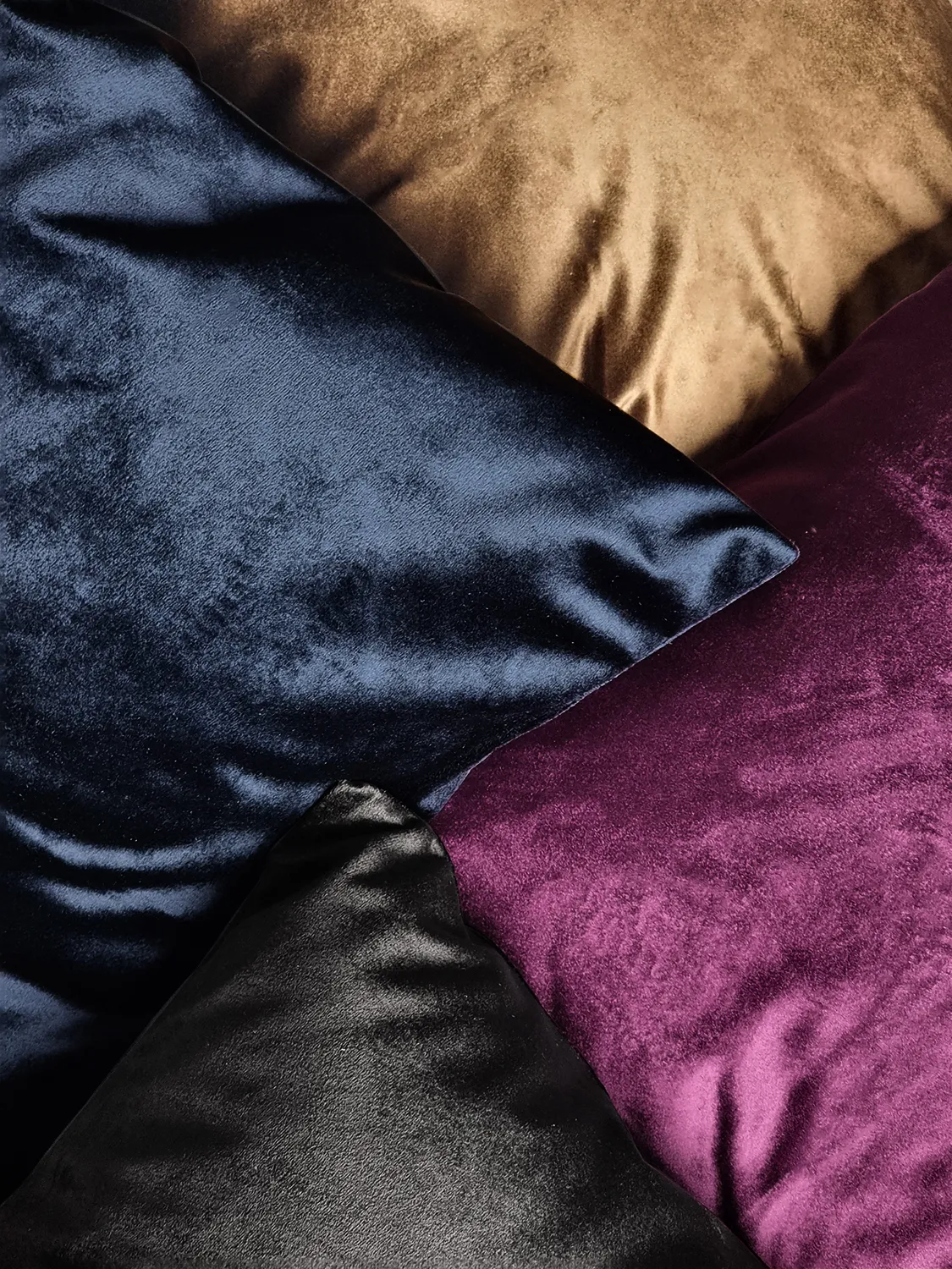 Funda de almohada - Cojines de terciopelo Marlyn (negro)