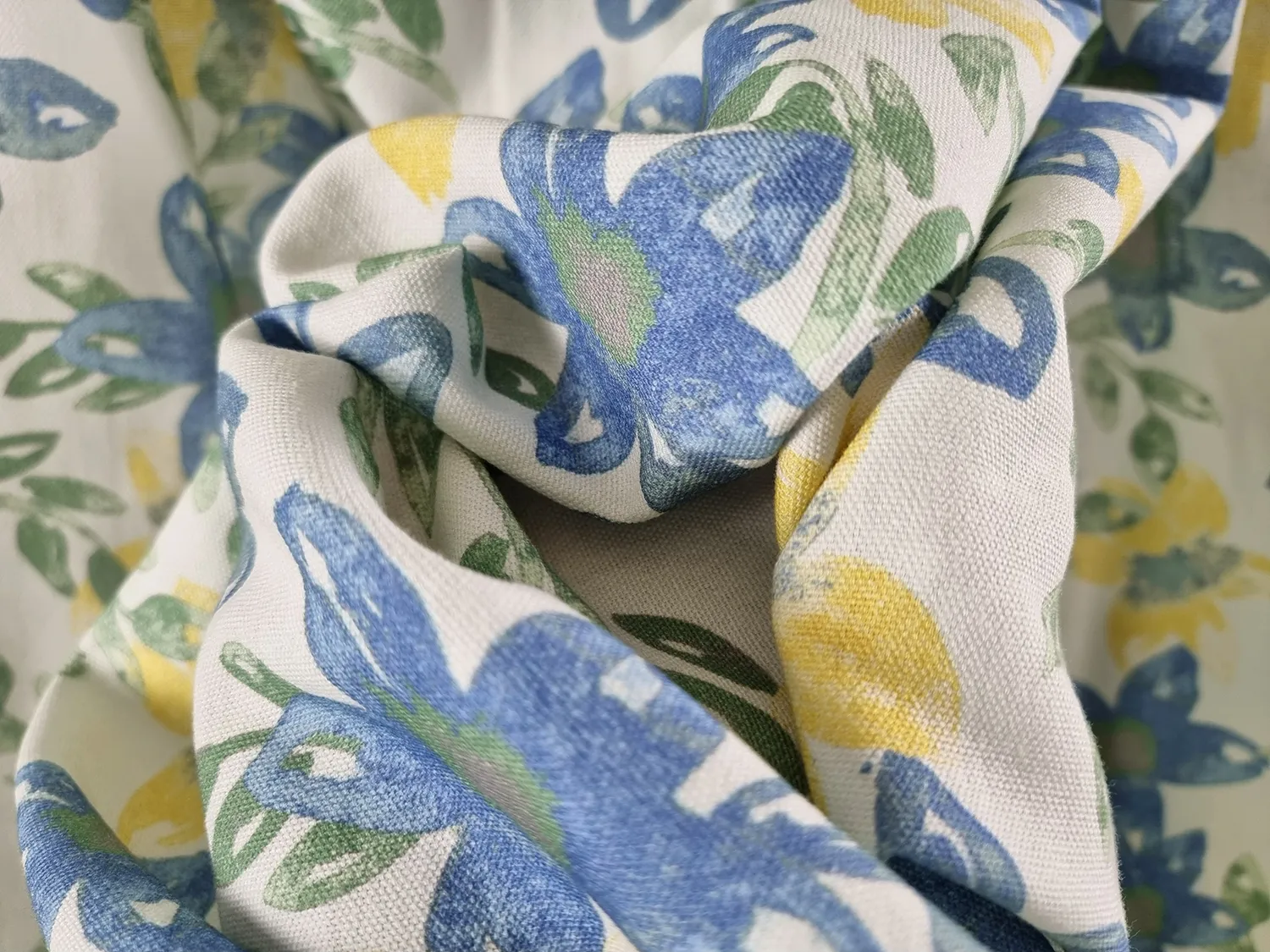 Cortinas - Cortina de algodón Petite (azul)