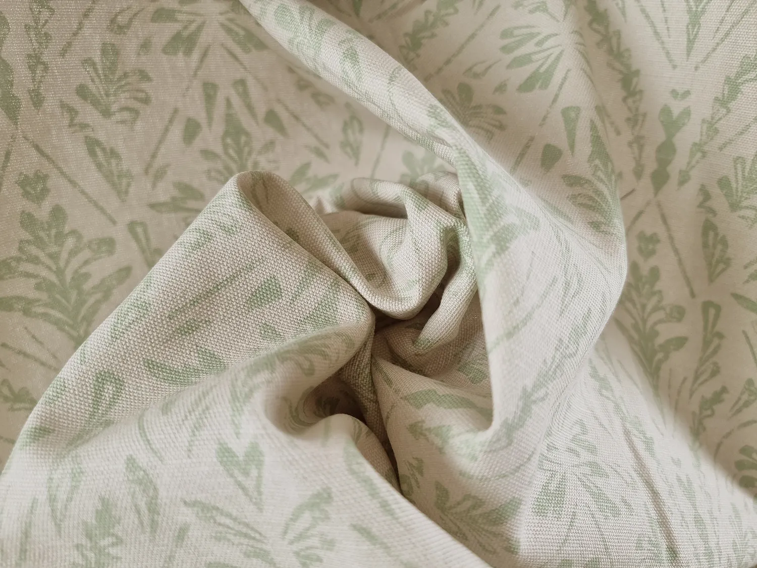 Cortinas - Cortina de algodón Minna (verde)