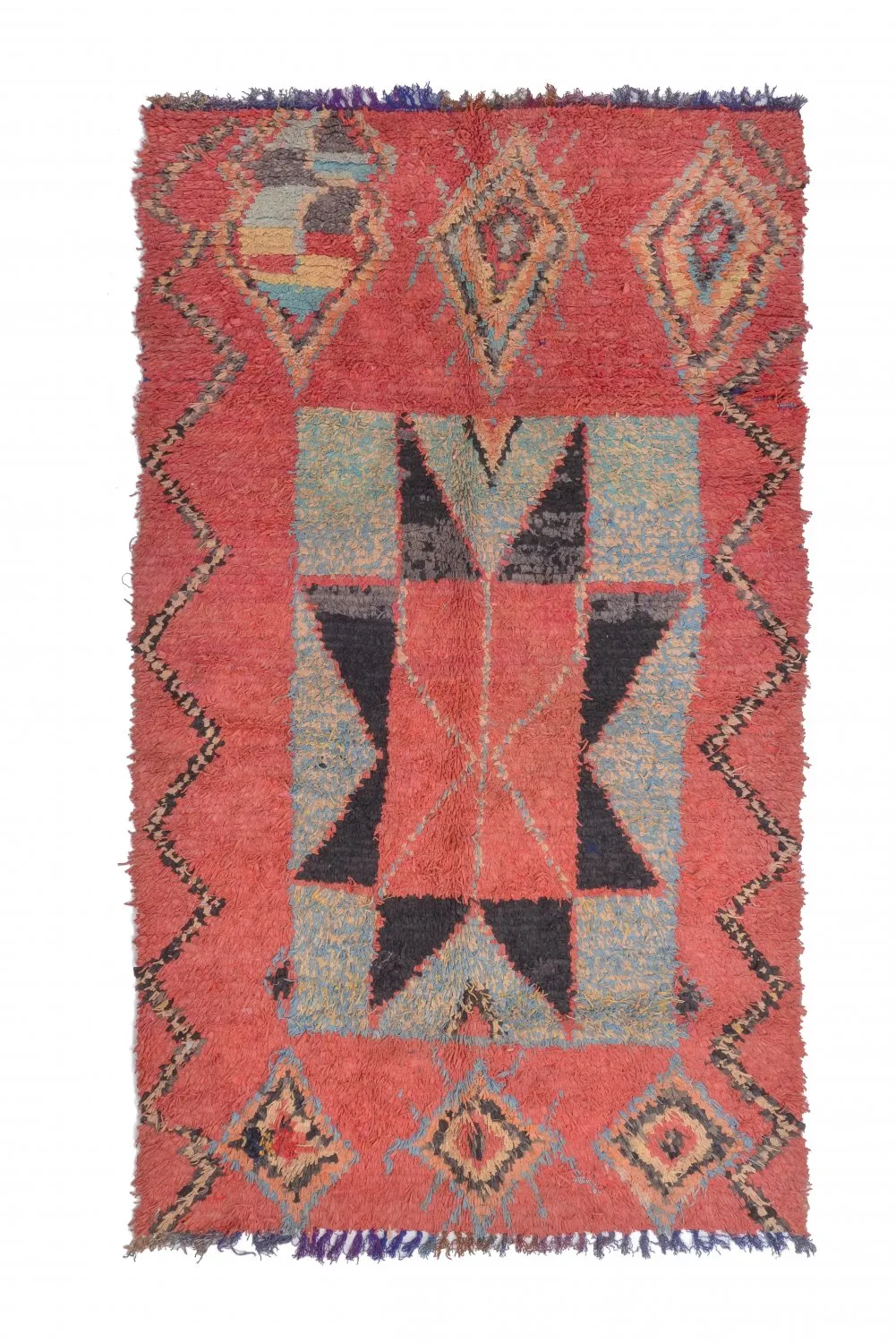 Alfombra Marroquí Bereber Boucherouite 255 x 150 cm