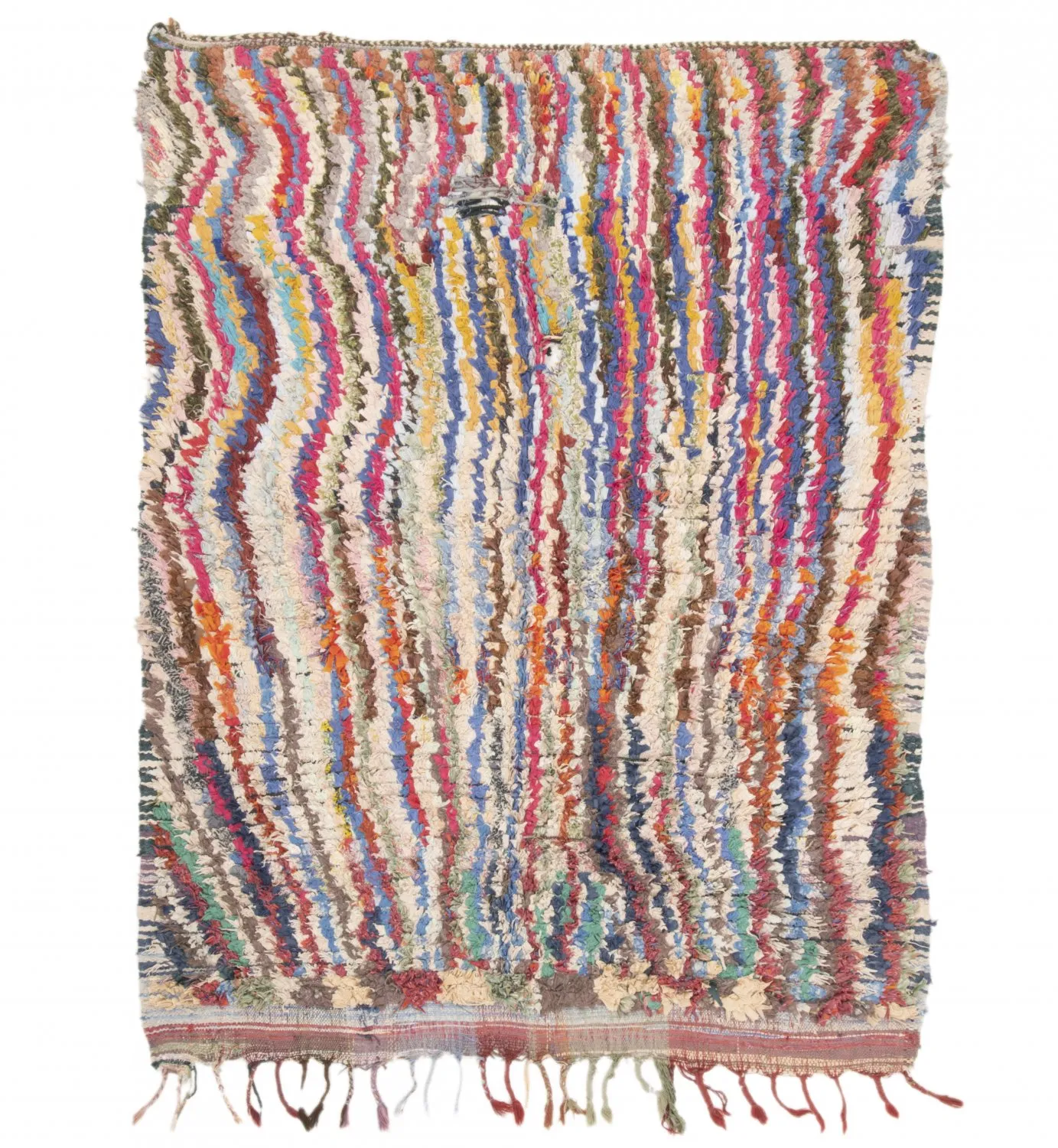Alfombra Marroquí Bereber Boucherouite 195 x 150 cm