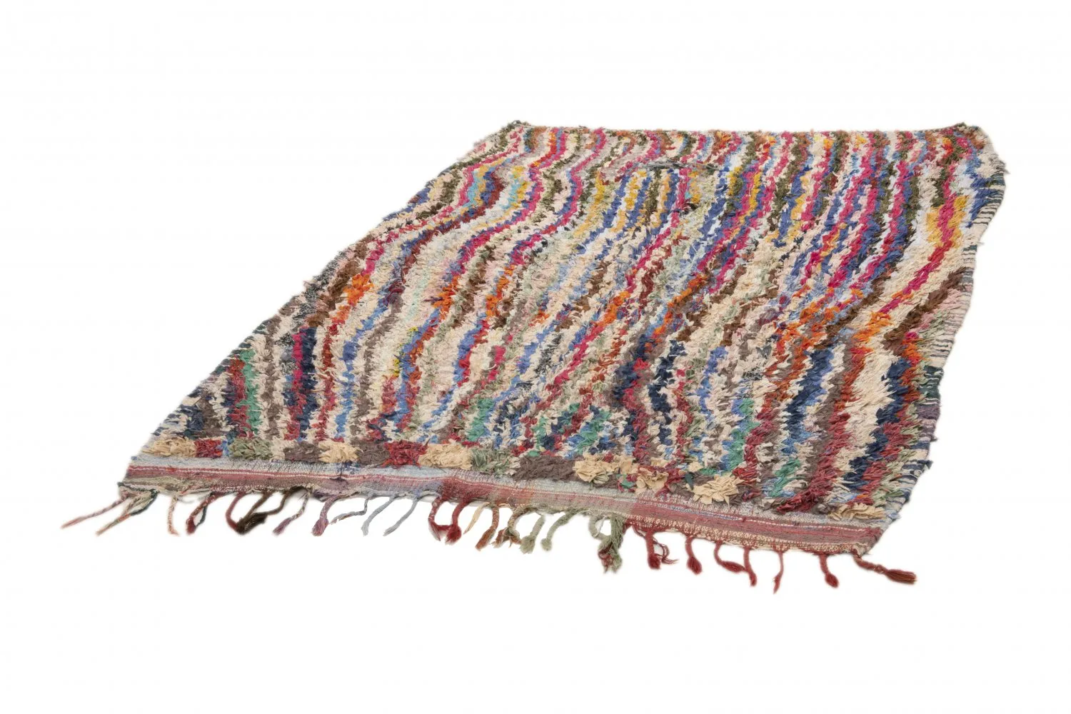 Alfombra Marroquí Bereber Boucherouite 195 x 150 cm