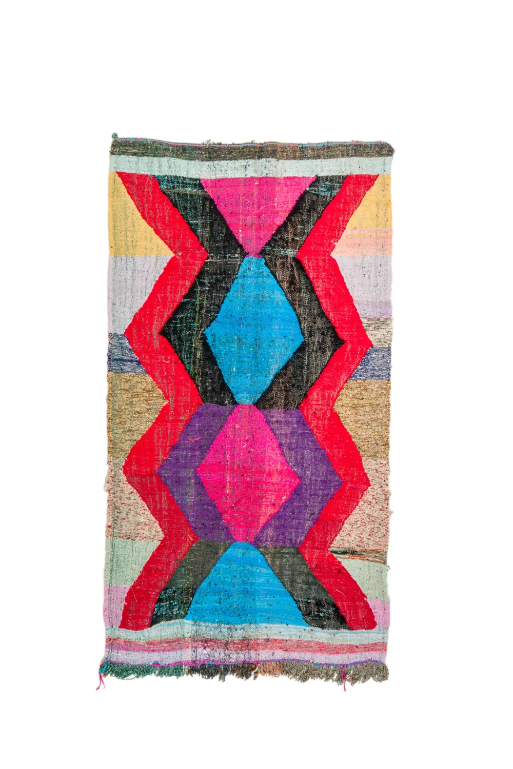 Alfombra Marroquí Bereber Boucherouite 125 x 235 cm