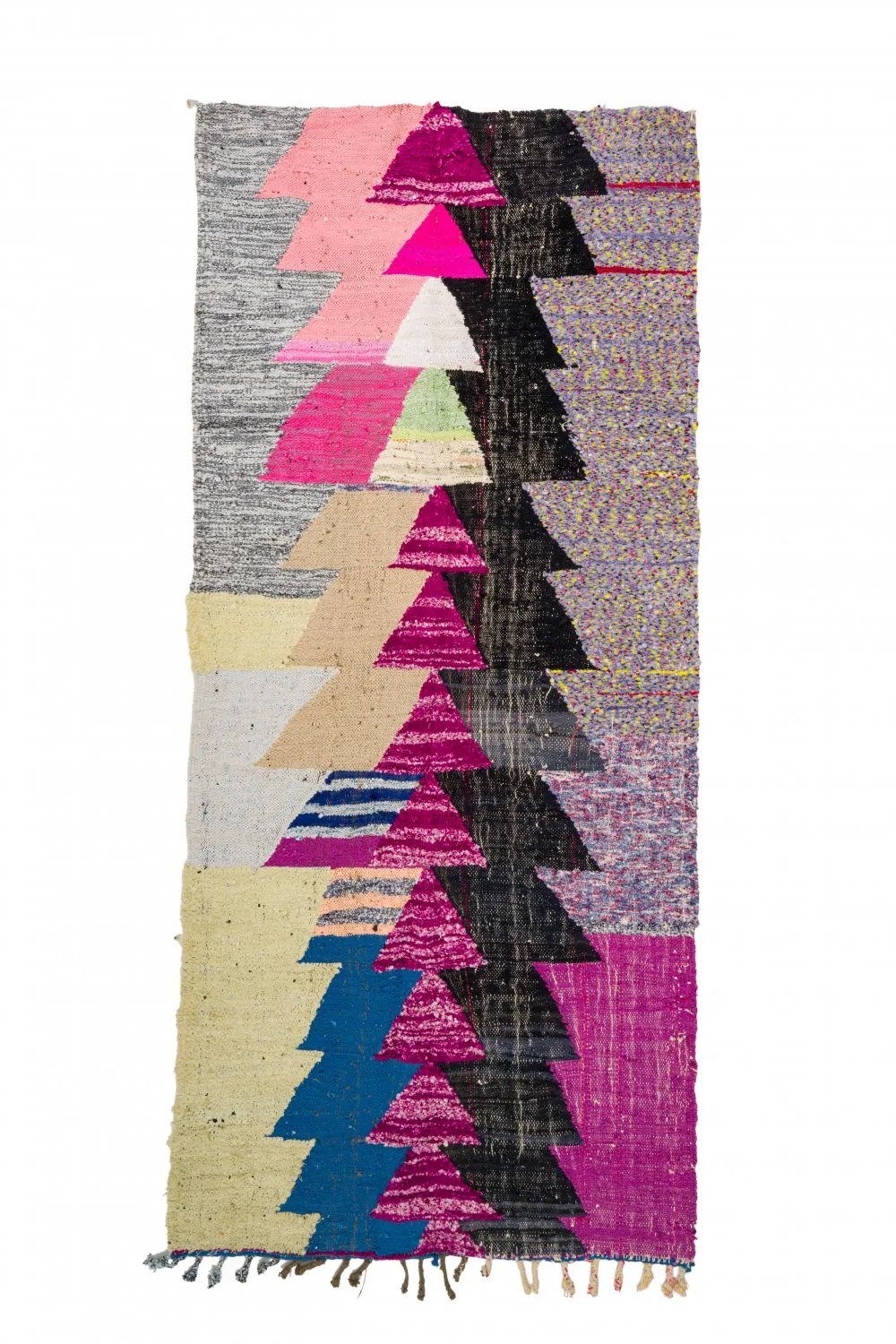 Alfombra Marroquí Bereber Boucherouite 125 x 290 cm