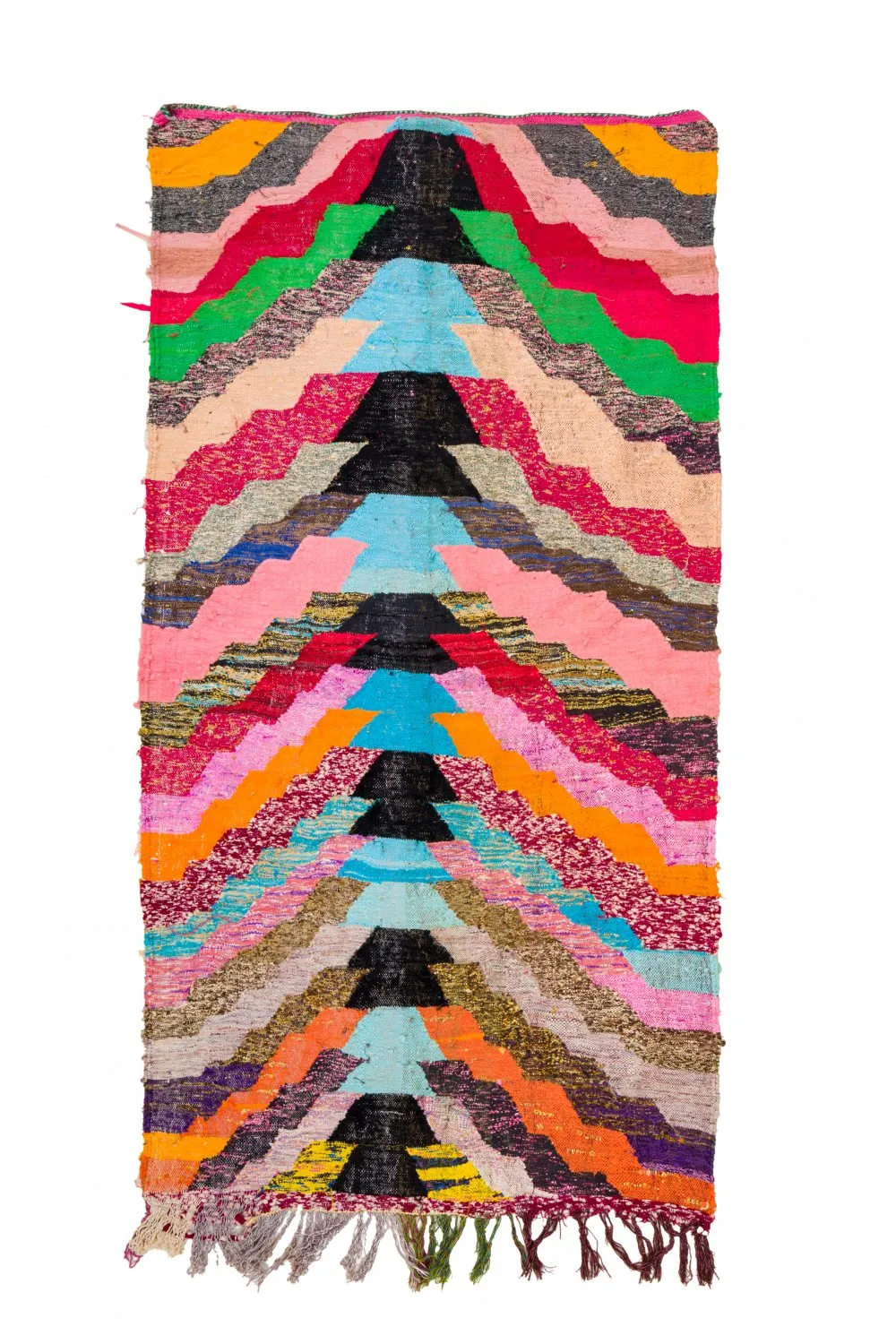 Alfombra Marroquí Bereber Boucherouite 125 x 250 cm