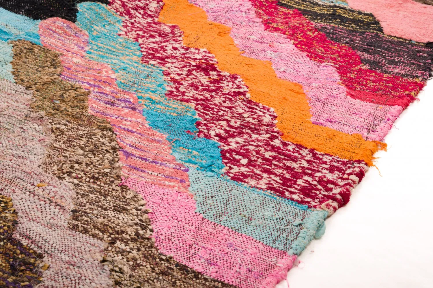 Alfombra Marroquí Bereber Boucherouite 125 x 250 cm