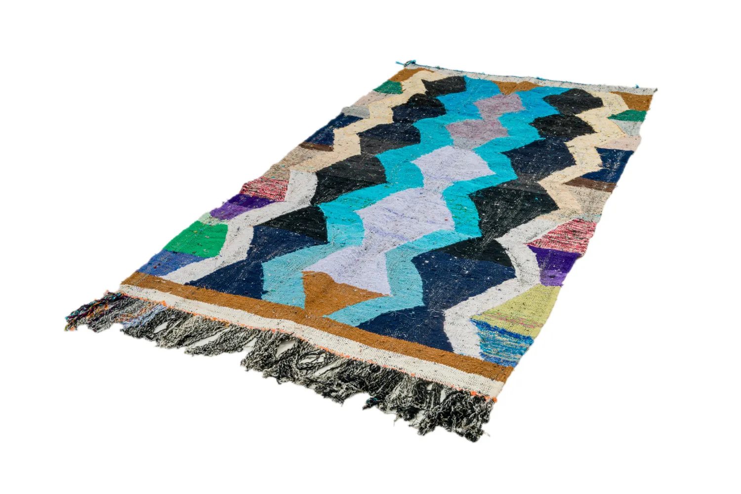 Alfombra Marroquí Bereber Boucherouite 155 x 250 cm