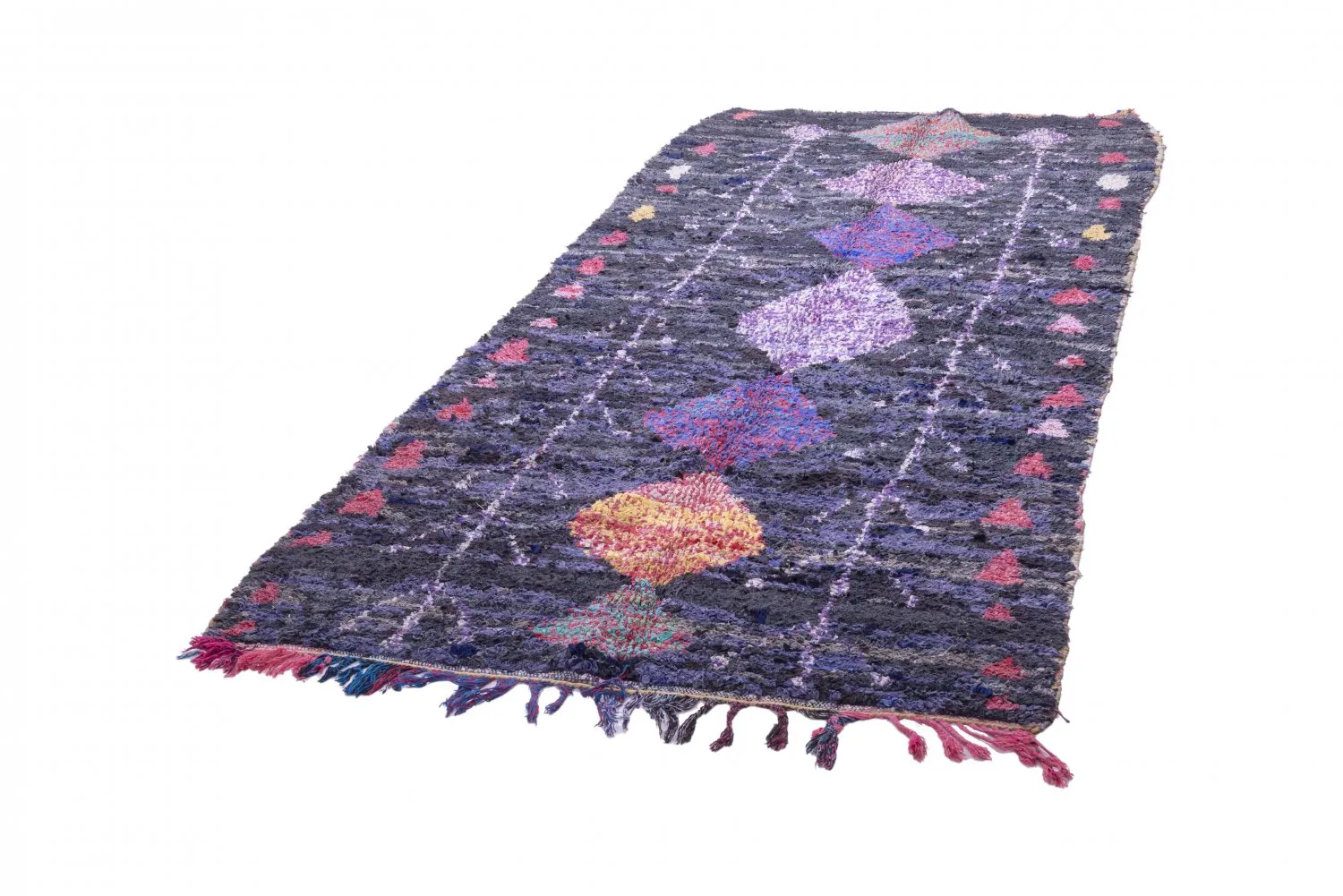 Alfombra Marroquí Bereber Boucherouite 285 x 135 cm