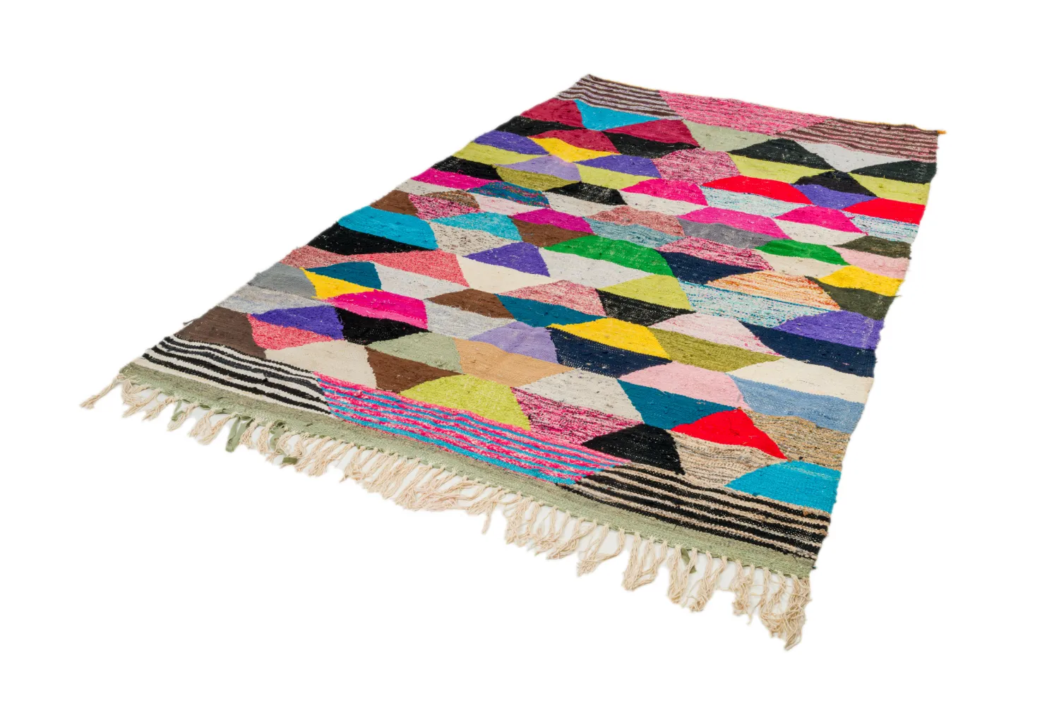Alfombra Marroquí Bereber Boucherouite 165 x 265 cm